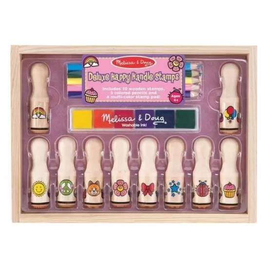 Set stampile Happy Handle Deluxe Melissa and Doug Set stampile Happy Handle Deluxe Melissa and Doug