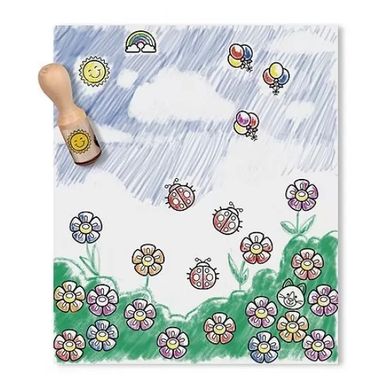 Set stampile Happy Handle Deluxe Melissa and Doug Set stampile Happy Handle Deluxe Melissa and Doug