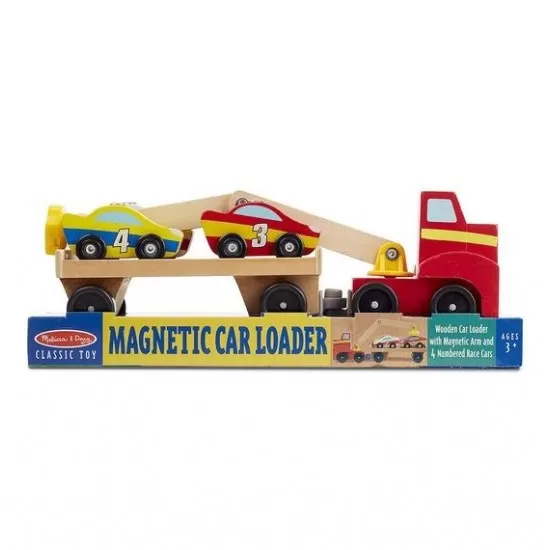 Transportor de masini cu elevator magnetic Melissa and Doug Transportor de masini cu elevator magnetic Melissa and Doug