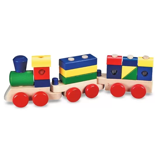 Trenulet din lemn de stivuit Melissa and Doug Trenulet din lemn de stivuit Melissa and Doug