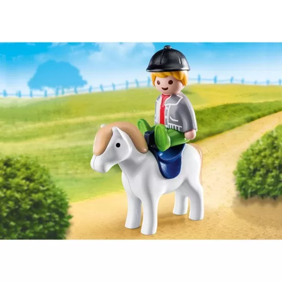 Playmobil 1.2.3 - Baietel cu ponei Playmobil 1.2.3 - Baietel cu ponei