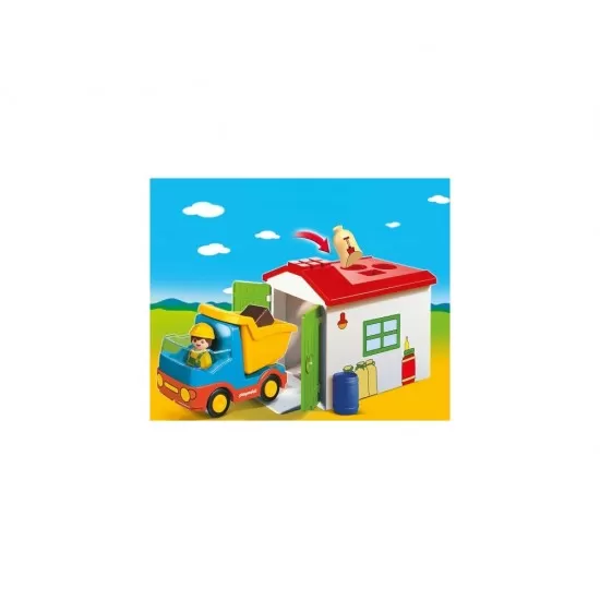 Playmobil 1.2.3 - Casuta cu forme si basculanta Playmobil 1.2.3 - Casuta cu forme si basculanta