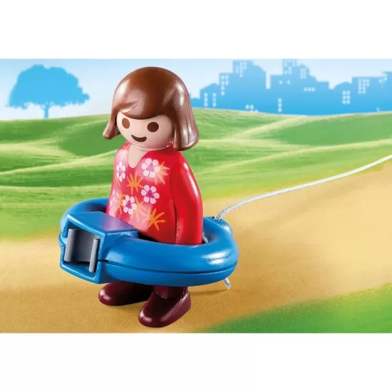 Playmobil 1.2.3 - Mama si fetita cu masinuta catel Playmobil 1.2.3 - Mama si fetita cu masinuta catel