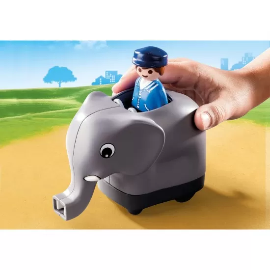 Playmobil 1.2.3 - Tren cu animalute Playmobil 1.2.3 - Tren cu animalute