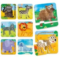 Set 8 puzzleuri progresive animale salbatice Headu