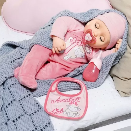 Papusa interactiva Baby Annabell cu corp moale 43 cm Papusa interactiva Baby Annabell cu corp moale 43 cm