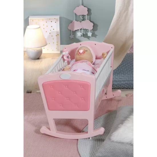 Patut cu melodii si sistem de leganare pentru papusa Baby Annabell Patut cu melodii si sistem de leganare pentru papusa Baby Annabell