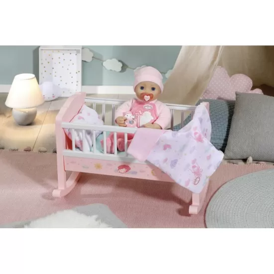 Patut cu melodii si sistem de leganare pentru papusa Baby Annabell Patut cu melodii si sistem de leganare pentru papusa Baby Annabell