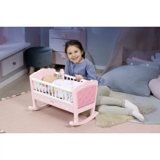 Patut cu melodii si sistem de leganare pentru papusa Baby Annabell Patut cu melodii si sistem de leganare pentru papusa Baby Annabell