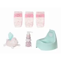 Set olita si accesorii baie pentru papusa Baby Annabell