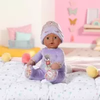 Bebelus negru cu hainute violet Baby Born 30 cm