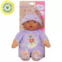 Bebelus negru cu hainute violet Baby Born 30 cm
