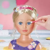 Cap papusa pentru coafat surioara Baby Born cu 27 accesorii