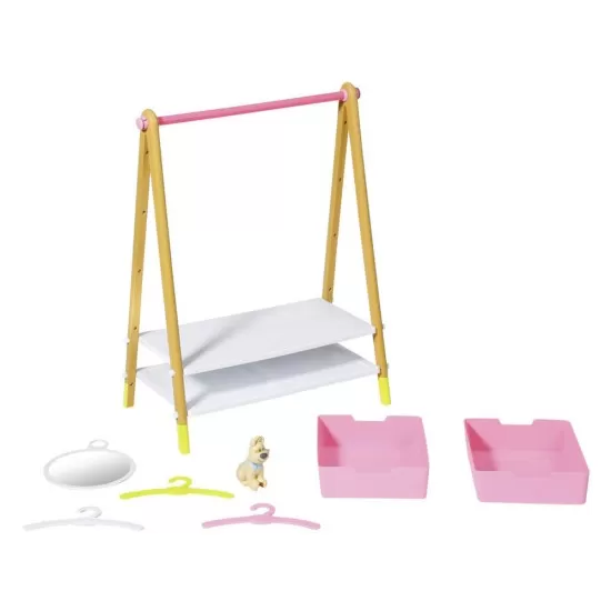 Cuier haine cu spatiu de depozitare pentru papusi Baby Born