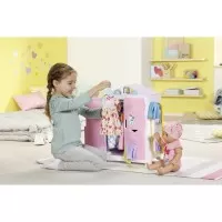 Dulap haine cu sunete si stickere pentru papusi Baby Born