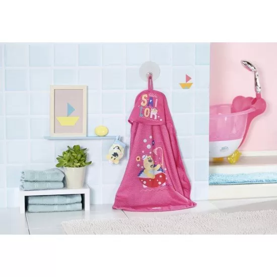 Set prosop baie si sapun de jucarie pentru papusa Baby Born Set prosop baie si sapun de jucarie pentru papusa Baby Born