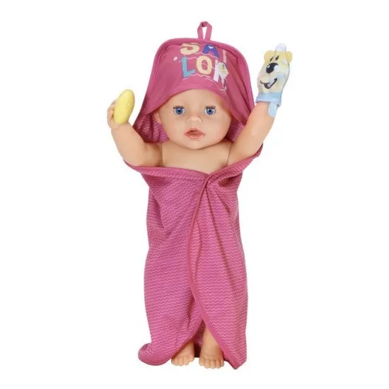 Set prosop baie si sapun de jucarie pentru papusa Baby Born Set prosop baie si sapun de jucarie pentru papusa Baby Born