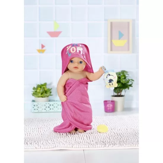 Set prosop baie si sapun de jucarie pentru papusa Baby Born Set prosop baie si sapun de jucarie pentru papusa Baby Born