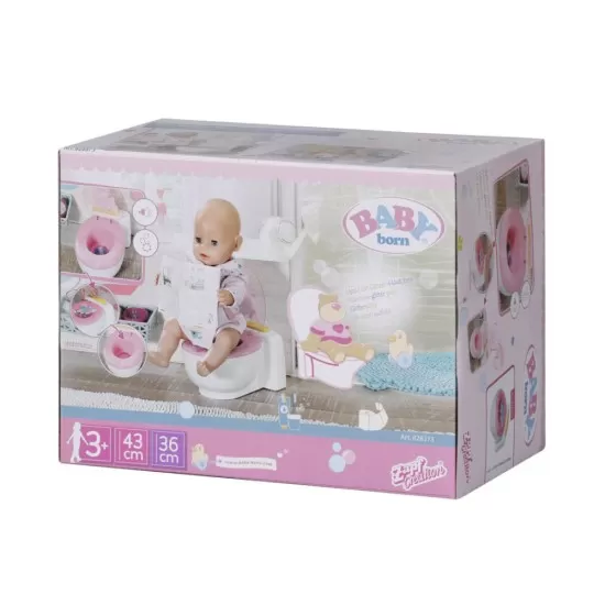 Toaleta cu efecte sonore pentru papusa Baby Born Toaleta cu efecte sonore pentru papusa Baby Born