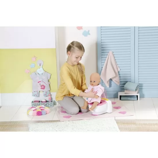 Toaleta cu efecte sonore pentru papusa Baby Born Toaleta cu efecte sonore pentru papusa Baby Born