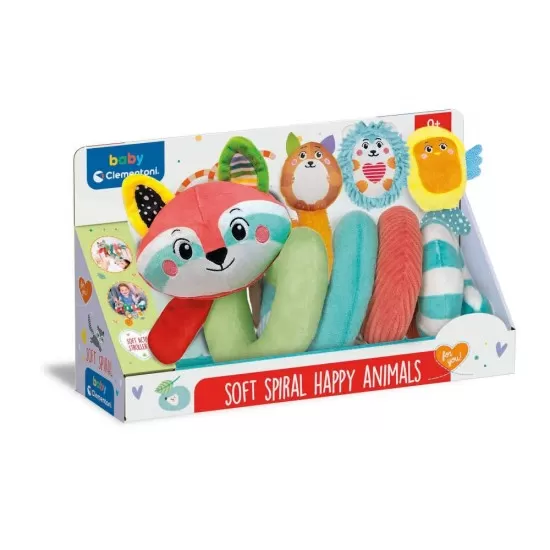 Jucarie de plus spirala cu animalute Baby Clementoni Jucarie de plus spirala cu animalute Baby Clementoni