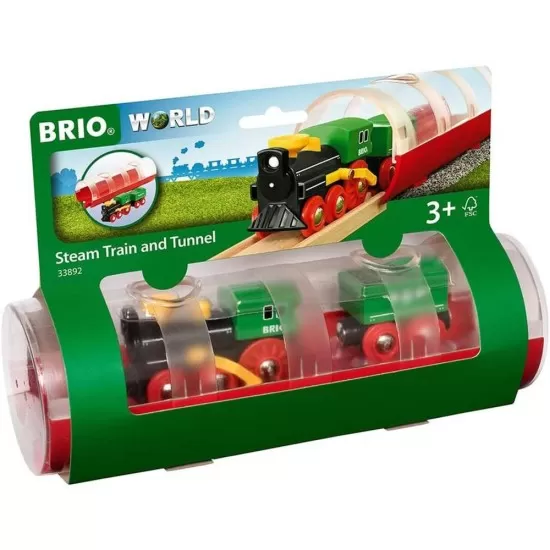 Tren cu aburi si tunel BRIO Tren cu aburi si tunel BRIO