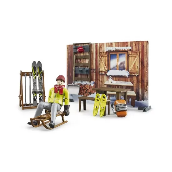 Set de joaca Bruder - Cabana montana cu snowmobil Set de joaca Bruder - Cabana montana cu snowmobil