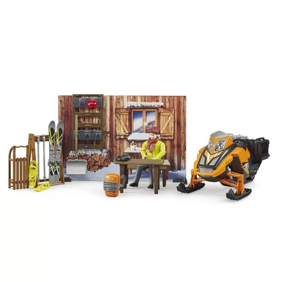 Set de joaca Bruder - Cabana montana cu snowmobil Set de joaca Bruder - Cabana montana cu snowmobil