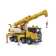 Camion cu macara Bruder Scania Super 560R Liebherr cu lumini si sunete Camion cu macara Bruder Scania Super 560R Liebherr cu lumini si sunete