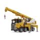Camion cu macara Bruder Scania Super 560R Liebherr cu lumini si sunete Camion cu macara Bruder Scania Super 560R Liebherr cu lumini si sunete