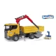 Camion de constructii Bruder Scania Super 560R cu macara si 2 paleti Camion de constructii Bruder Scania Super 560R cu macara si 2 paleti