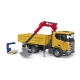 Camion de constructii Bruder Scania Super 560R cu macara si 2 paleti Camion de constructii Bruder Scania Super 560R cu macara si 2 paleti