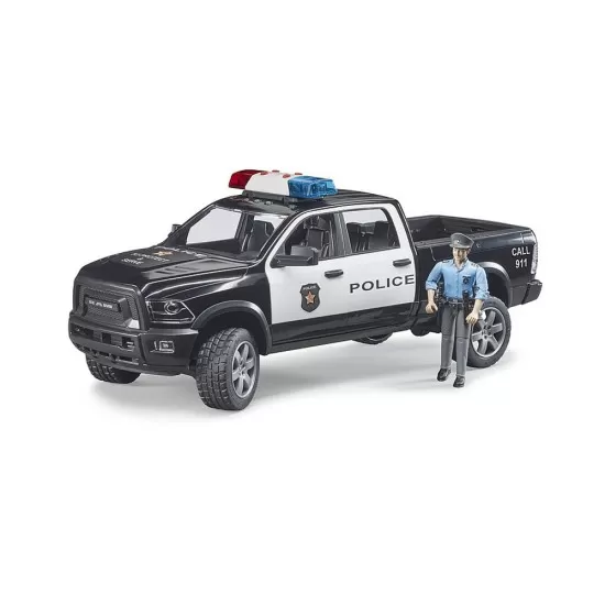 Camion de politie RAM 2500 cu politist si accesorii Bruder Camion de politie RAM 2500 cu politist si accesorii Bruder