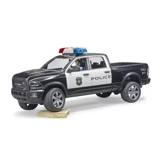 Camion de politie RAM 2500 cu politist si accesorii Bruder Camion de politie RAM 2500 cu politist si accesorii Bruder