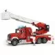 Camion de pompieri Mack Granite cu scara, pompa de apa si sirena Bruder Camion de pompieri Mack Granite cu scara, pompa de apa si sirena Bruder