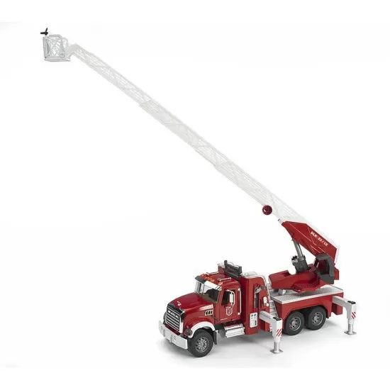 Camion de pompieri Mack Granite cu scara, pompa de apa si sirena Bruder Camion de pompieri Mack Granite cu scara, pompa de apa si sirena Bruder