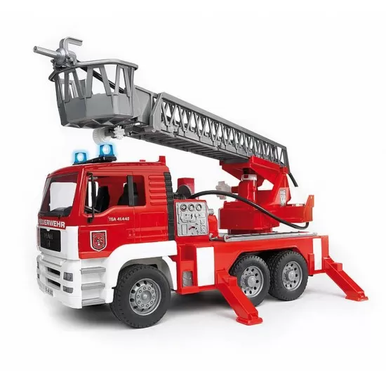 Camion de pompieri MAN TGA cu scara, pompa de apa si sirena Bruder Camion de pompieri MAN TGA cu scara, pompa de apa si sirena Bruder
