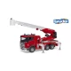 Camion de pompieri Bruder Scania Super 560R cu scara pompa de apa si sirena Camion de pompieri Bruder Scania Super 560R cu scara pompa de apa si sirena