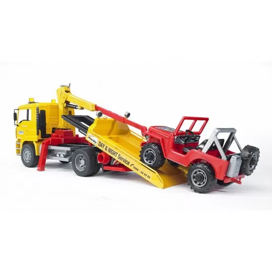 Camion de tractare MAN TGA si vehicul de teren Bruder Camion de tractare MAN TGA si vehicul de teren Bruder