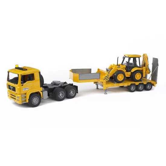 Camion incarcare MAN TGA si buldoexcavator JCB 4CX Bruder Camion incarcare MAN TGA si buldoexcavator JCB 4CX Bruder