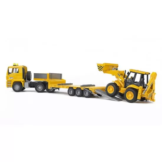 Camion incarcare MAN TGA si buldoexcavator JCB 4CX Bruder Camion incarcare MAN TGA si buldoexcavator JCB 4CX Bruder