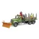 Camion lemne Mack Granite cu macara de incarcare, graifer si 3 busteni Bruder Camion lemne Mack Granite cu macara de incarcare, graifer si 3 busteni Bruder