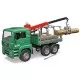 Camion lemne MAN TGA cu macara de incarcare si 3 busteni Bruder Camion lemne MAN TGA cu macara de incarcare si 3 busteni Bruder