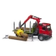 Camion lemne Bruder Mercedes Benz Arocs cu macara de incarcare graifer si 3 busteni Camion lemne Bruder Mercedes Benz Arocs cu macara de incarcare graifer si 3 busteni
