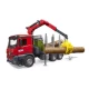 Camion lemne Bruder Mercedes Benz Arocs cu macara de incarcare graifer si 3 busteni Camion lemne Bruder Mercedes Benz Arocs cu macara de incarcare graifer si 3 busteni