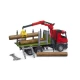 Camion lemne Bruder Mercedes Benz Arocs cu macara de incarcare graifer si 3 busteni Camion lemne Bruder Mercedes Benz Arocs cu macara de incarcare graifer si 3 busteni