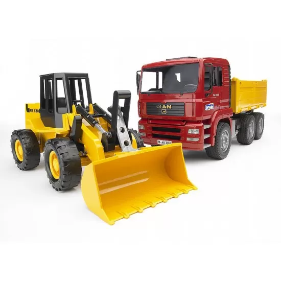Camion MAN TGA si incarcator articulat FR 130 Bruder Camion MAN TGA si incarcator articulat FR 130 Bruder