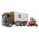 Camion UPS Scania R-Series si stivuitor Bruder Camion UPS Scania R-Series si stivuitor Bruder