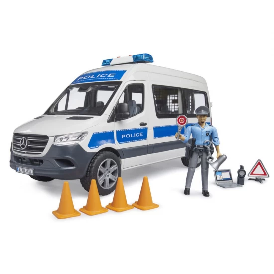 Duba de politie Bruder Mercedes Benz cu politist