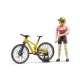 Figurina ciclista cu bicicleta de munte Bruder Figurina ciclista cu bicicleta de munte Bruder